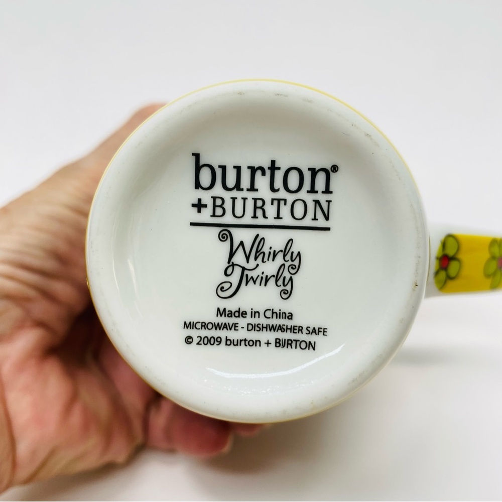 Burton + Burton Whirly Twirly Whimsical Floral Mug Coffee Cup - Picture 6 of 9